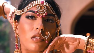 In the moonlit waters embrace, Jasmine Sherni awakens sensual passions with graceful allure.