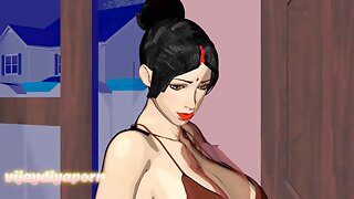 Animated desi aunty gets naughty in a wild 3D sex adventure