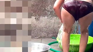 Wifey step-sister Sukunmi gets it on in the desi bathroom