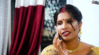 Desi Mallu Bhabhi Threesome Sex with Her Local Two Debar When She Was Alone at Home