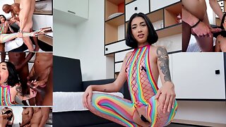 Double Anal Interracial