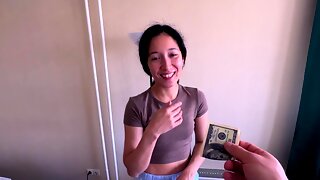 Avsugning Suge, Synsvinkel, Penger, Amatør, Mager, Små Pupper