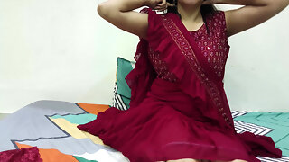 Hot Indian Saara Bhabhi Pussy Licking and Hard Fuck for Teaching First Sex to Devar.