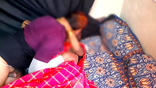 Indian Bhabhi Fucks with Husband and Stepbrother