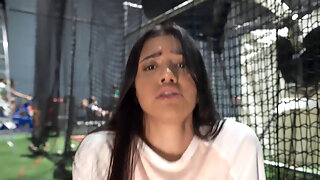 Cute Indian girl deepthroating and riding a BWC in POV