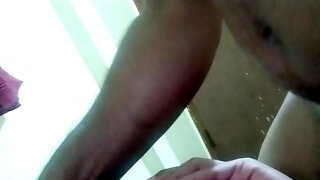 Indian Sissy Shemale Bed Blowjob. Spit Dripping, Brown Tits Jiggling