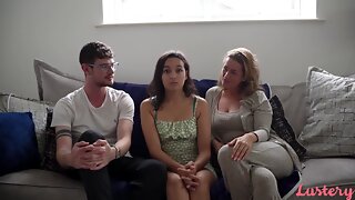 Scheren, Brunette, Kutje, Drieën, Amateur