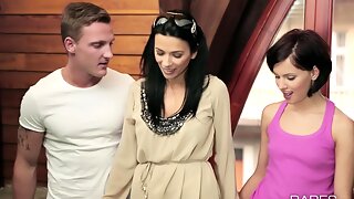 Family Threesome, Matt Ices, MILF, Ass, Mom, Small Tits, Dogging, Swallow