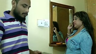 Indian wife betrayed her husband with a young lover in their bedroom