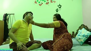 Hot Indian bhabhi rides her virgin devar hard in their first forbidden fuck