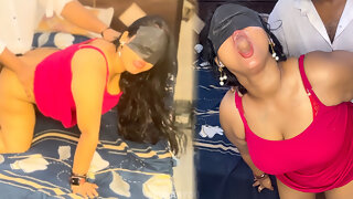 Blindfolded Hot Indian Wife Kitchen Sex with Husband Hardcore Blindfold Fucking Hindi Video