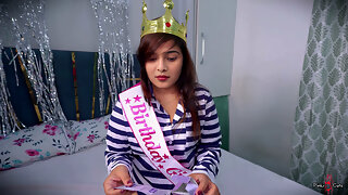 Birthday Sex- Teen Stepsister Gets Her Pussy Fucked After Surprise Gift by Stepbro.