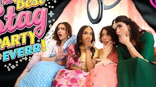 Indian bachelorette party turns into a stripper fuck fest in this TeamSkeet feature