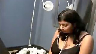 Fat indian sub gets spanked and fucked with strapon
