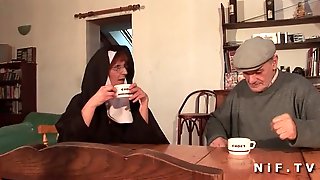 French Granny Anal Threesome