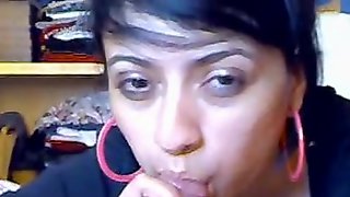 Gorgeous Indian chick cock sucking for a load of thick jizz