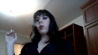 Crossdresser Smoking