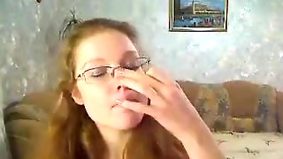 Redhead Glasses Webcam