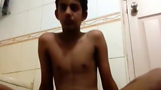 Indian Boy Wanks In Bathroom