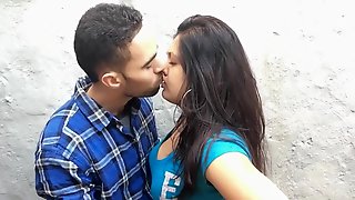 British Indian Couple Kissing