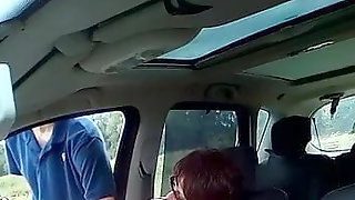 Mature Dogging Car