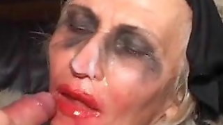 Granny Face Fucked