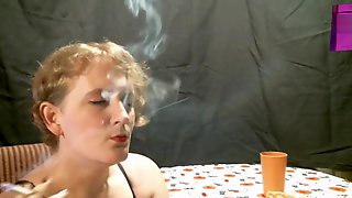 Crossdresser Smoking