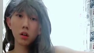 Asian Sissy Solo Cum