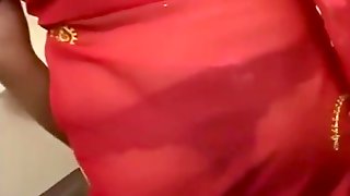 Indian Hot and Sexy Desi wife fucked in Red Saree