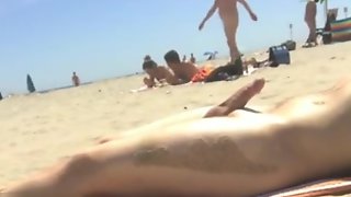 Dickflashing, Beach Masturbation