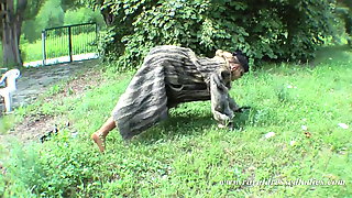 Mature Dogging Outdoors