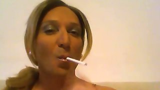 Crossdresser Smoking