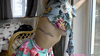 Downblouse Blonde Teen
