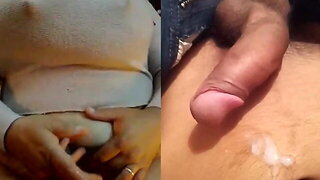 Indian guy cum on Antonella Tits