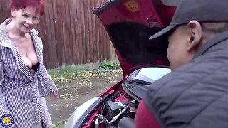 Granny Eats Black Cum