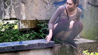 Peeing Outdoor, Voyeur Hidden Outdoor, Desperate Peeing, Watching Piss