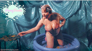 Sitting Cake, Sploshing, Messy Food, Messy Wam, Mud