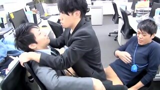 Asian Gay Threesome, Japanese Gay, Stop Time Gay