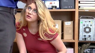 Busty With Glasses, Taylor Blake, Hardcore Shoplifter, Beauty, Smoking, Police, Glasses, Caught