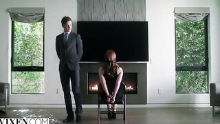 Tied Legs Deep Throat