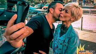 Stehend Von Hinten Gevögelt, Im Freien, Rock