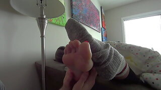 Candid Feet Lick