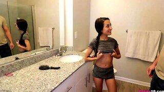 Skinny Legs, Huge Dick, Firm Tits, Missionary