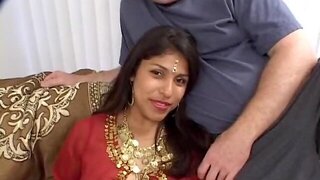 Hot Indian Slut Double Teamed in Anal Action Threesome