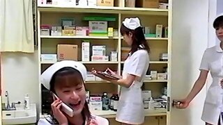 Japanese Lesbian Nurse, Taking Off Panties