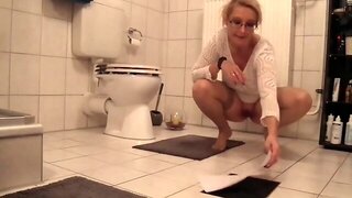 German Toilet, Amateur Glasses, German Stockings