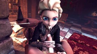 Elsa Cartoon, 3D