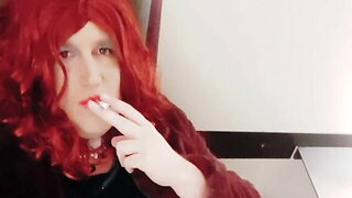 Crossdresser Smoking