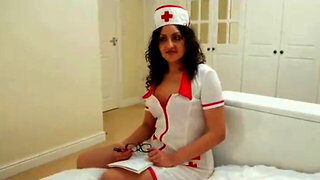 Brit Nurse collects patient sperm sample but ends up swallowing it blow pov Indian