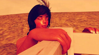 FUTA COWGIRL shag INDIAN man (Futanari three dimensional, FUTA ON MALE)